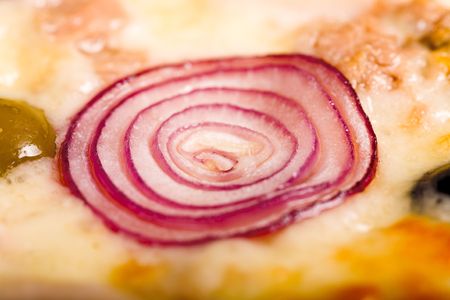 textured background - pizza close upの写真素材