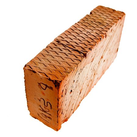 red brick isolated on the white backgroundの写真素材