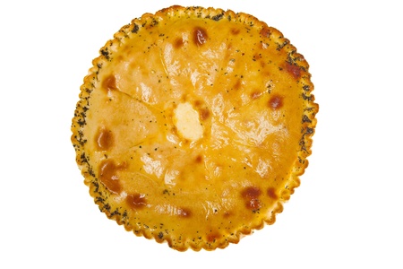 fresh homemade pie isolated on white backgroundの写真素材