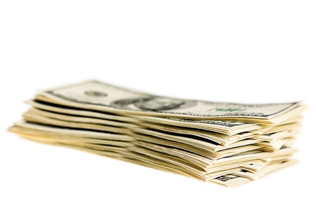 US Dollars isolated on white