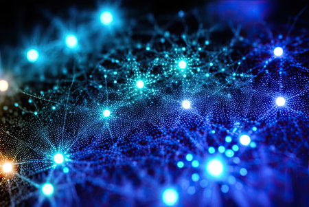 Abstract network background. AI-generated imageの素材