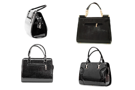 Women's leather bag on a white background for claspsの写真素材