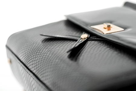 Women's leather bag on a white background for claspsの写真素材