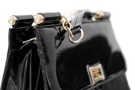 Women's leather bag on a white background for claspsの写真素材