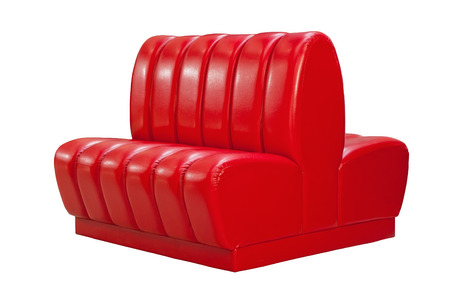 Colored chairs from fabric and suede on a white backgroundの写真素材