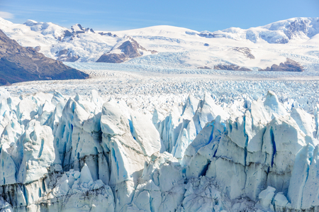 Side view of the Perito Moreno Glacier, Patagonia, Argentinaの写真素材