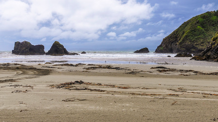 Beach close to Ancud, Chiloe Island, Chileの写真素材