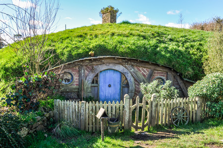 Hobbit House in Lord of the Rings location Hobbiton, Matamata, New Zealand