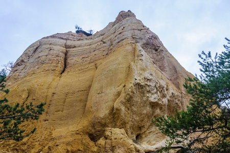 Yellow rocks in the Colorado Provenzal, Provence, France