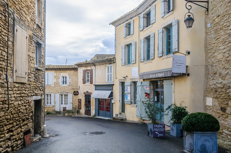 Tranqullity in the medival village of Gordes, the Luberon Region of Provence, Franceのeditorial素材