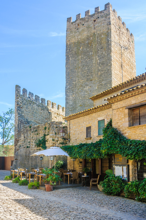 The tower of the Castle of Peratallada in Catalonia, Spainのeditorial素材