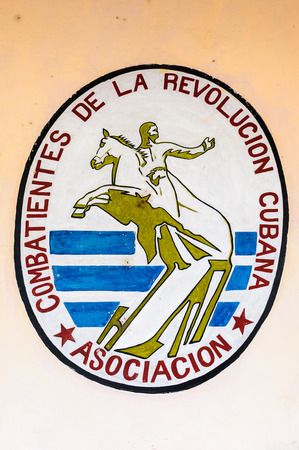 Communist propaganda in the Vinales Valley in Cubaのeditorial素材