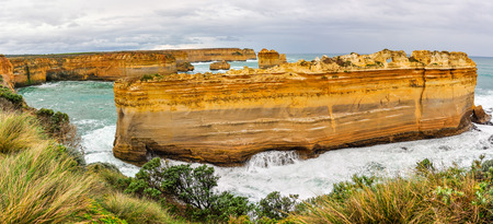 Rock formation at Loch Ard Gorge on the Great Ocean Road in Australiaの写真素材