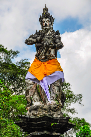 God statue in the Tirta Empul Temple in Bali, Indonesiaの写真素材