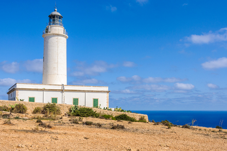 Lighthouse near Pilar de la Mola in Formentera Island, Spainの写真素材