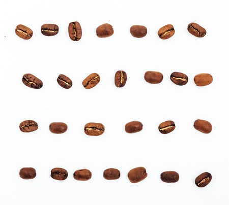 coffee beans isolated on white background. roasted coffee beans, can be used as a background.の写真素材