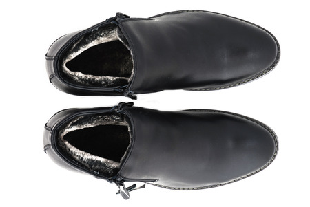 Studio shot of Pair of classic mens shoes. isolated on white background.の写真素材