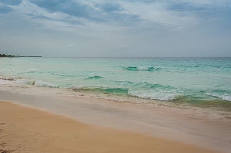 Tropical Paradise in Dominican Republic. Vintage photographyの写真素材