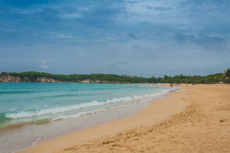Tropical Paradise in Dominican Republic. Vintage photographyの写真素材