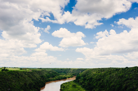 Tropical river Chavon in Dominican Republic. Casa de Campo, La Romana, Dominican Republic. tropical seaside resortの写真素材