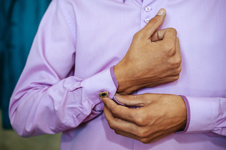 Best man getting ready for a special day.の写真素材