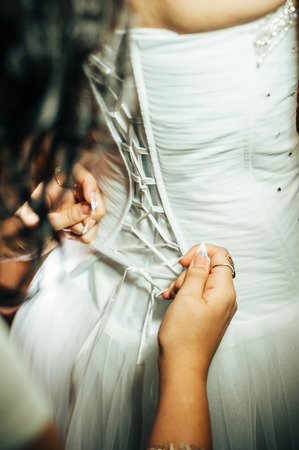 Bride getting ready. の写真素材