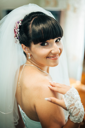 Bride getting ready. の写真素材