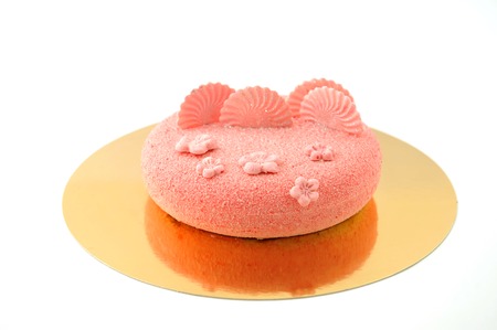 Sweet cake isolated on white background. luxury sweets for the restaurant menu.の写真素材