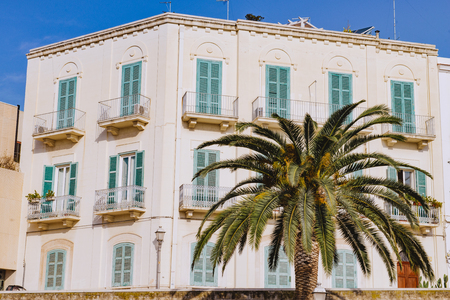 Picturesque small town street view in Bari, Puglia, South Italy.の写真素材