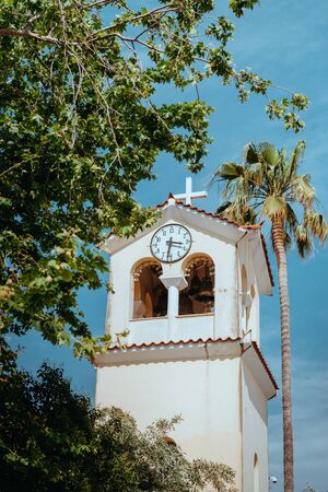 Old Town City Hall in Athens, view from Old Town Square, Greece.の写真素材
