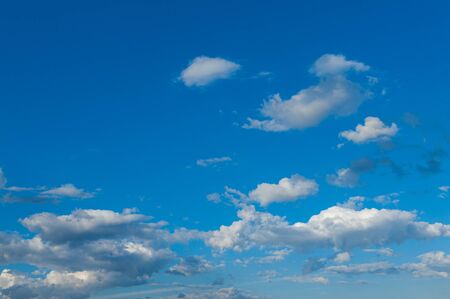 blue sky with clouds closeup. Nature wallpaperの写真素材