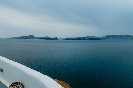 Sea and rock at the sunset. Nature composition. beautiful shoreline at the sunset.の写真素材