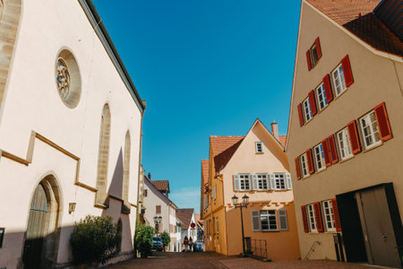 Old national German town house in Bietigheim-Bissingen, Baden-Wuerttemberg, Germany, Europe. Old...