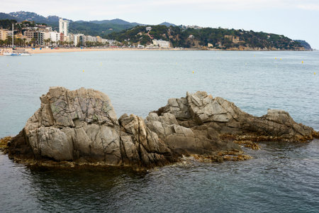 Platja dAro Beach in Costa Brava, Cataloniaの写真素材