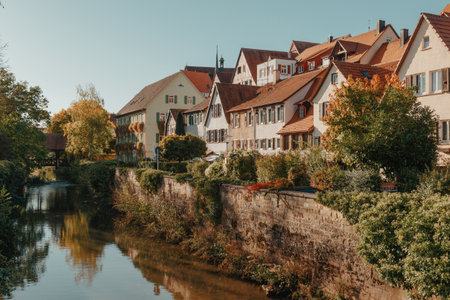 Old national German town house in Bietigheim-Bissingen, Baden-Wuerttemberg, Germany, Europe. Old...