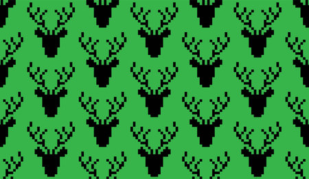 deer Pixel Art isolated on white backgroundのイラスト素材