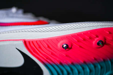 BANGKOK, THAILAND, AUGUST 17. 2020. Nike ZoomX Dragonfly Racing Spike. Controversial Track and Field Athletics Spike for professional Athletes at Summer olympic Game in Tokyoのeditorial素材