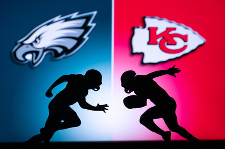 PHOENIX, USA, JANUARY 30, 2023: Philadelphia Eagles vs. Kansas City Chiefs. Super Bowl LVII, 2023...