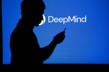 UK, LONDON. JANUARY 30, 2023: DeepMind from Google. Maximizing Efficiency: Man Utilizes the Power of...