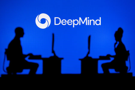 JAPAN, TOKYO. JANUARY 30, 2023: DeepMind from Google. A Glimpse into the Tech World: Silhouette of...
