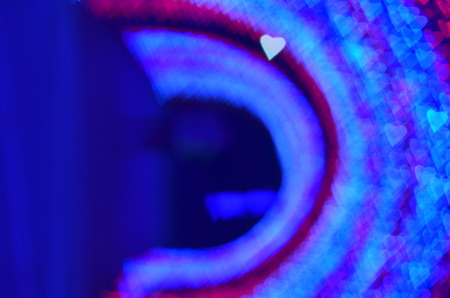 Valentine's day background with heartsの写真素材