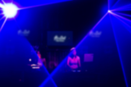 blur Abstract image of disco lights.lights in club party.の写真素材
