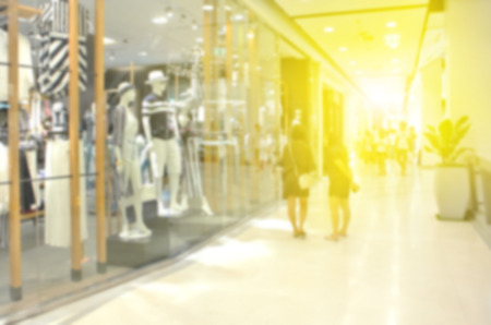 Blurred shopping mall and super store with bokeh light background.の写真素材