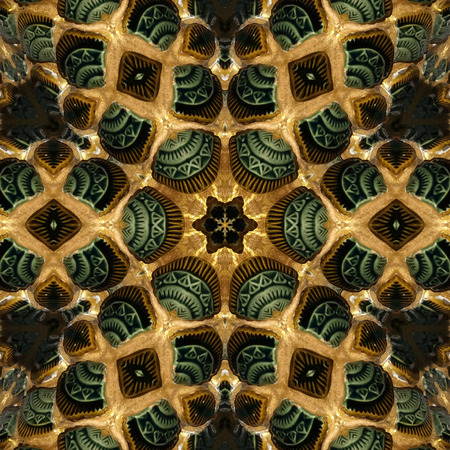 surface Moroccan ceramic abstract background textures,kaleidoscope Photo techniqueの写真素材