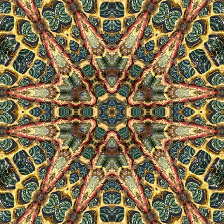 surface Moroccan ceramic abstract background textures,kaleidoscope Photo techniqueの写真素材