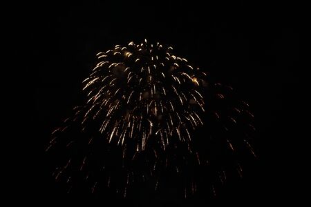 Abstract colored firework background,Fireworks light up the skyの写真素材