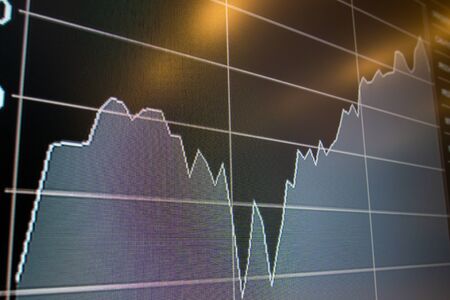 Display of Stock market quotes. Stock market chart.