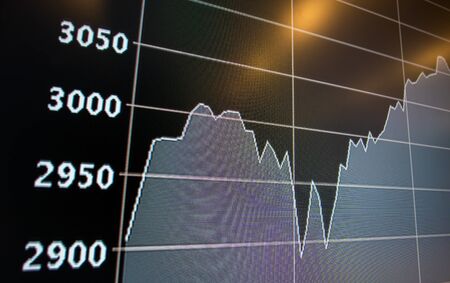 Display of Stock market quotes. Stock market chart.の写真素材