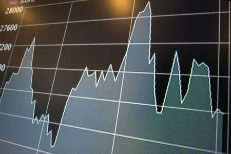 Display of Stock market quotes. Stock market chartの写真素材