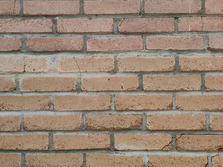 Red Old brick wall in a background imageの写真素材